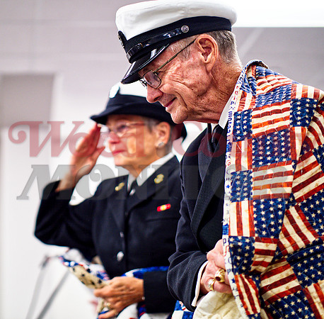 _1196642 barbara Melott salutes as Doc Melott grins