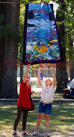 _A120187 Betty Thiemann and Abbi Wilson batton down patches